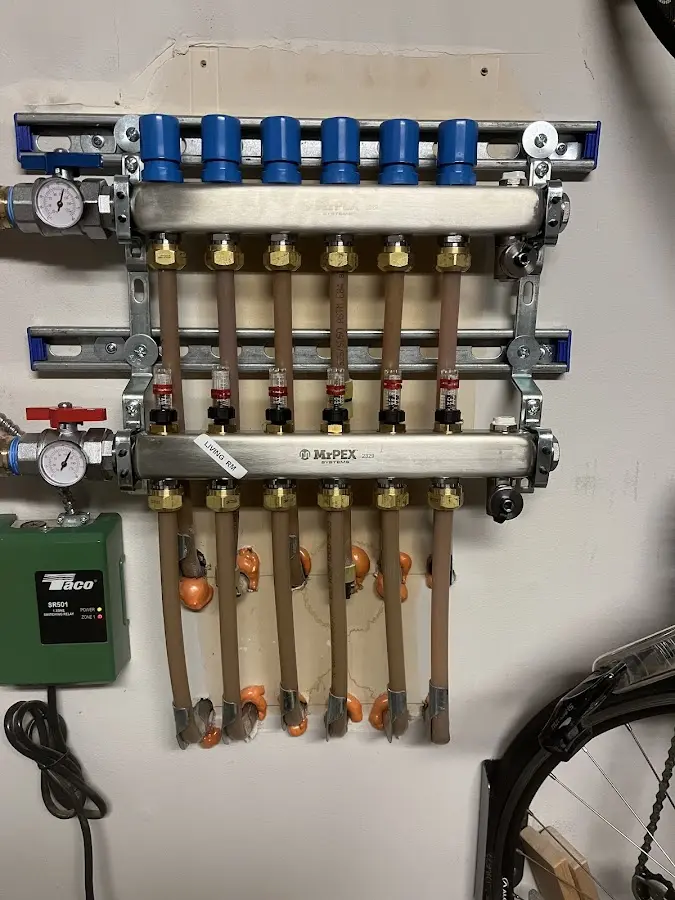 Plumber performing Gas Leak Detection at a residential property in Wheeling